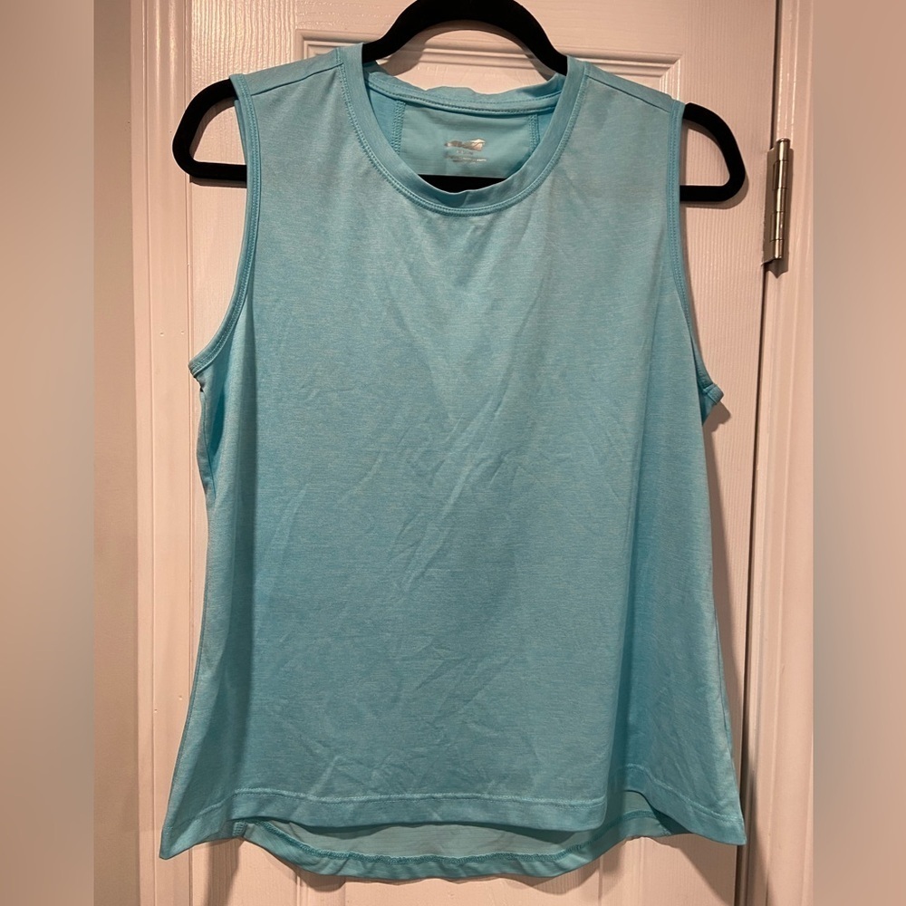Avia Size M Aqua Blue Sleeveless Relaxed Fit Athletic Tank Top Muscle Shirt
